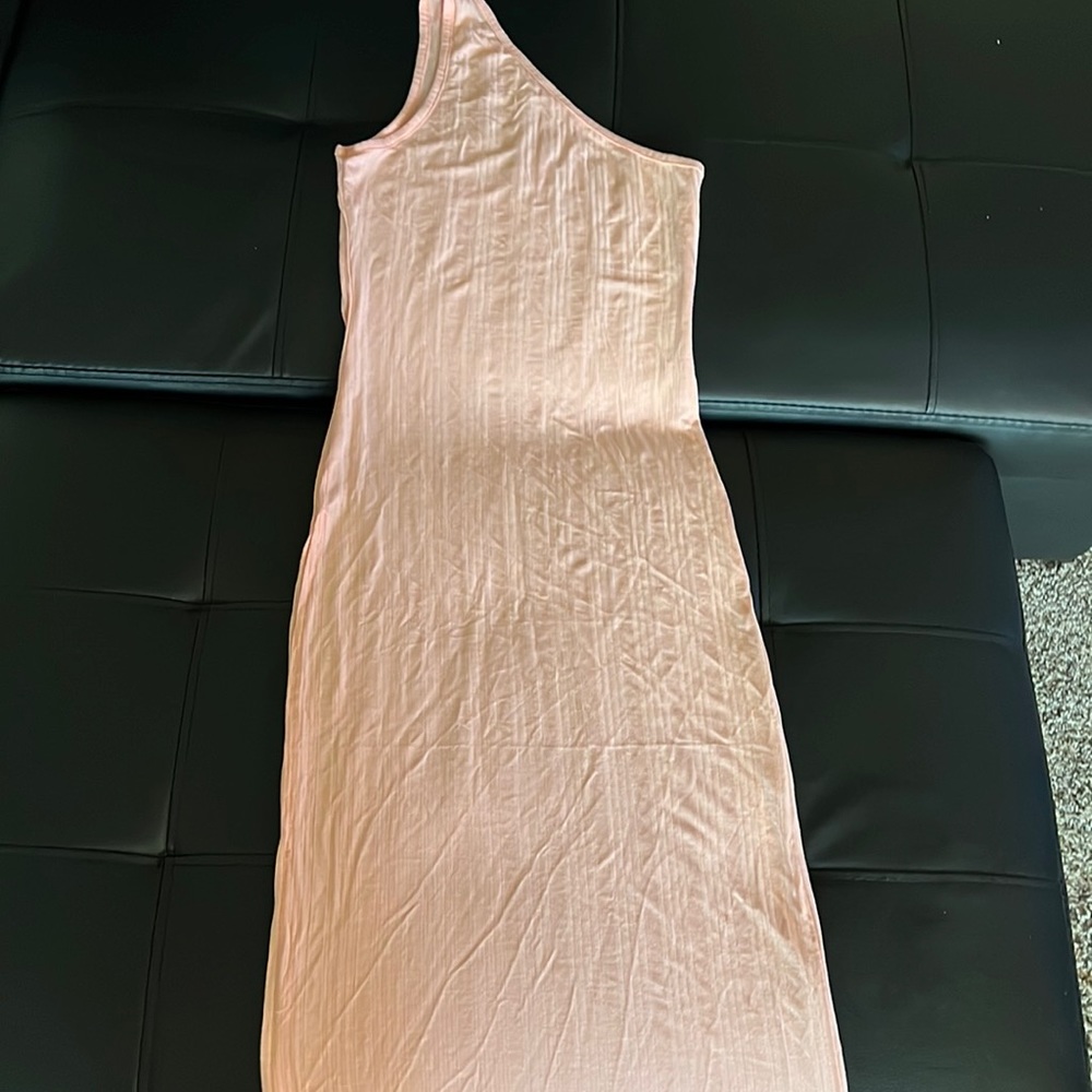 Peach color maxi dress